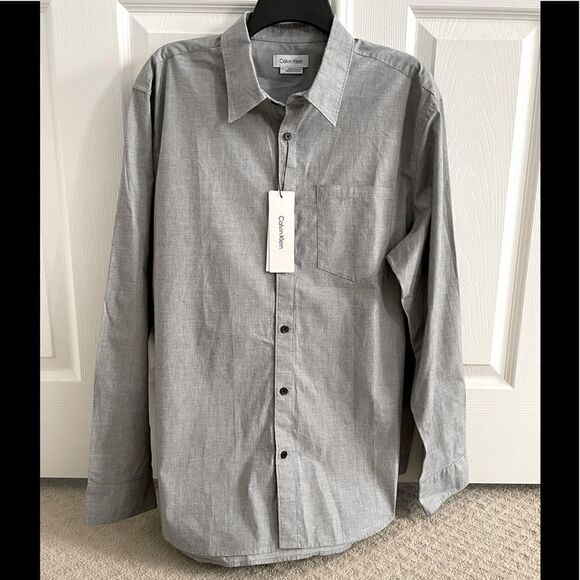 NWT Calvin Klein The Stretch-Cotton Shirt - Picture 1 of 12